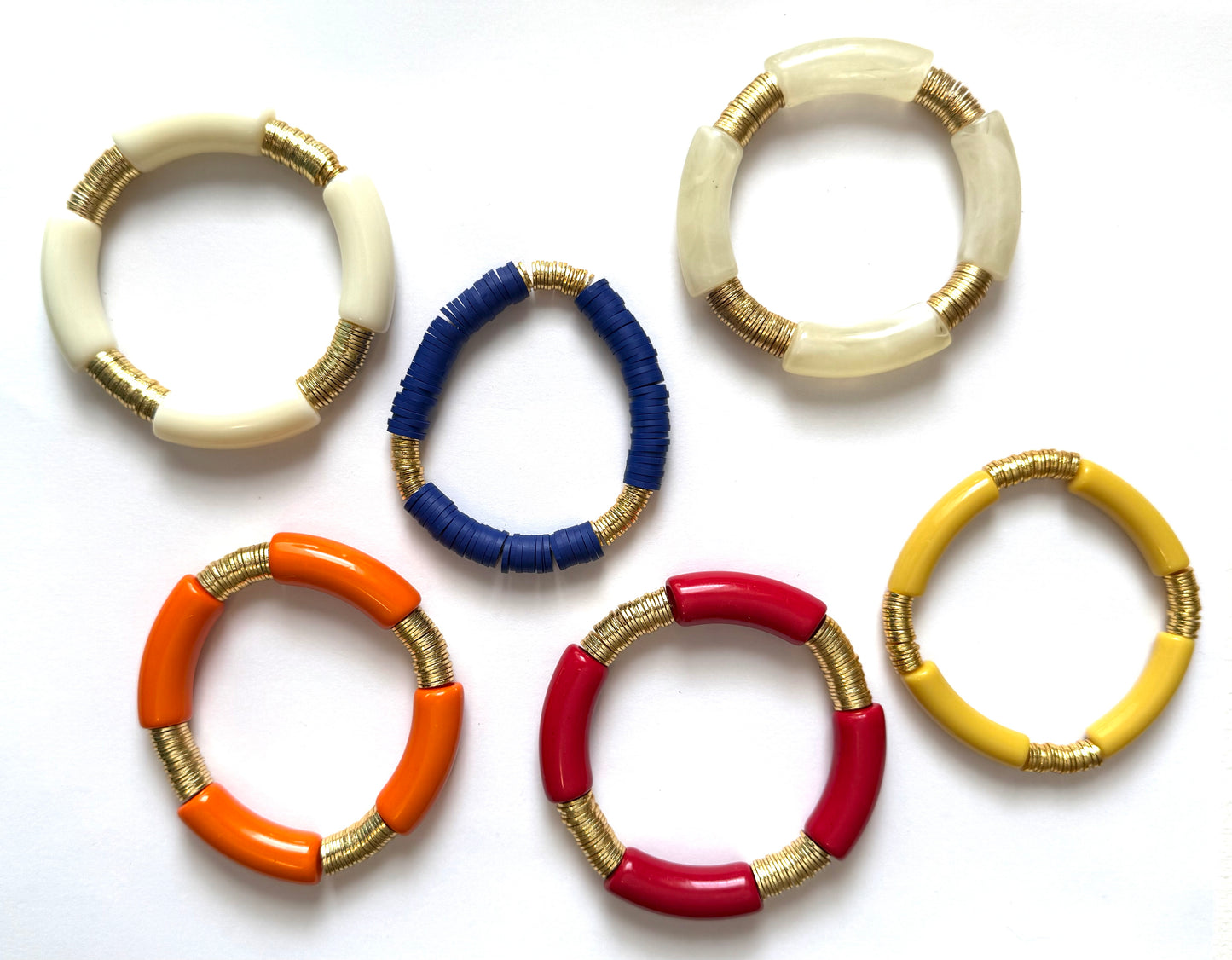 Game Day Acrylic and Clay Bracelet