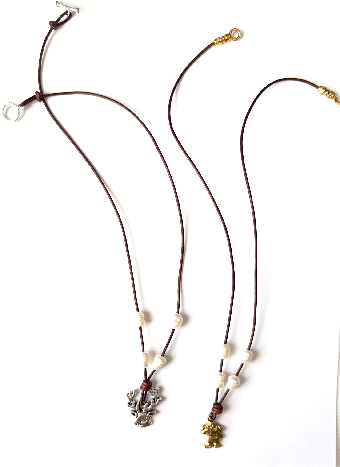 Leather Santa Necklace