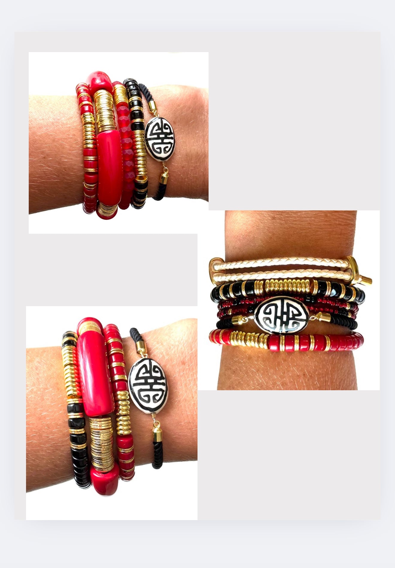 Game Day Acrylic and Clay Bracelet