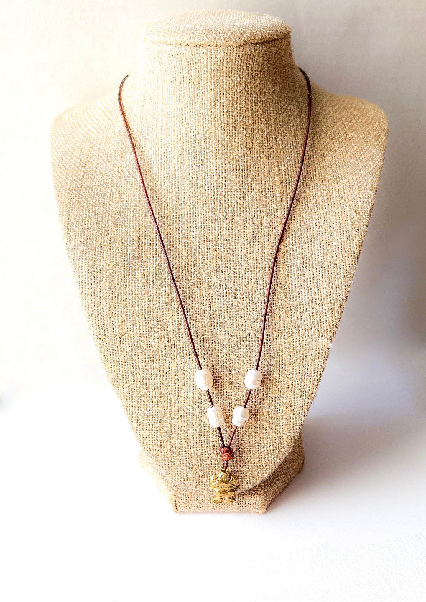 Leather Santa Necklace