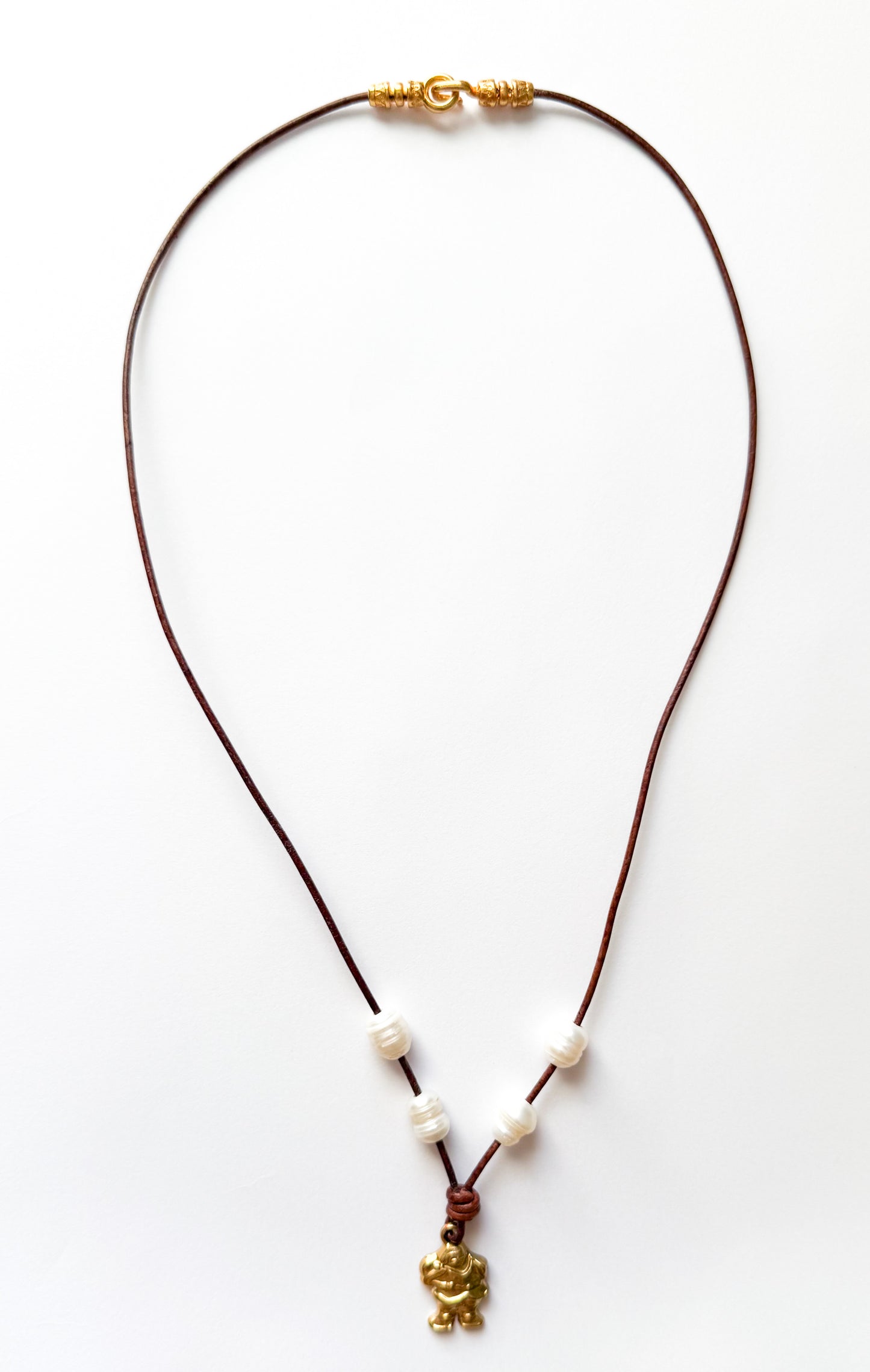 Leather Santa Necklace