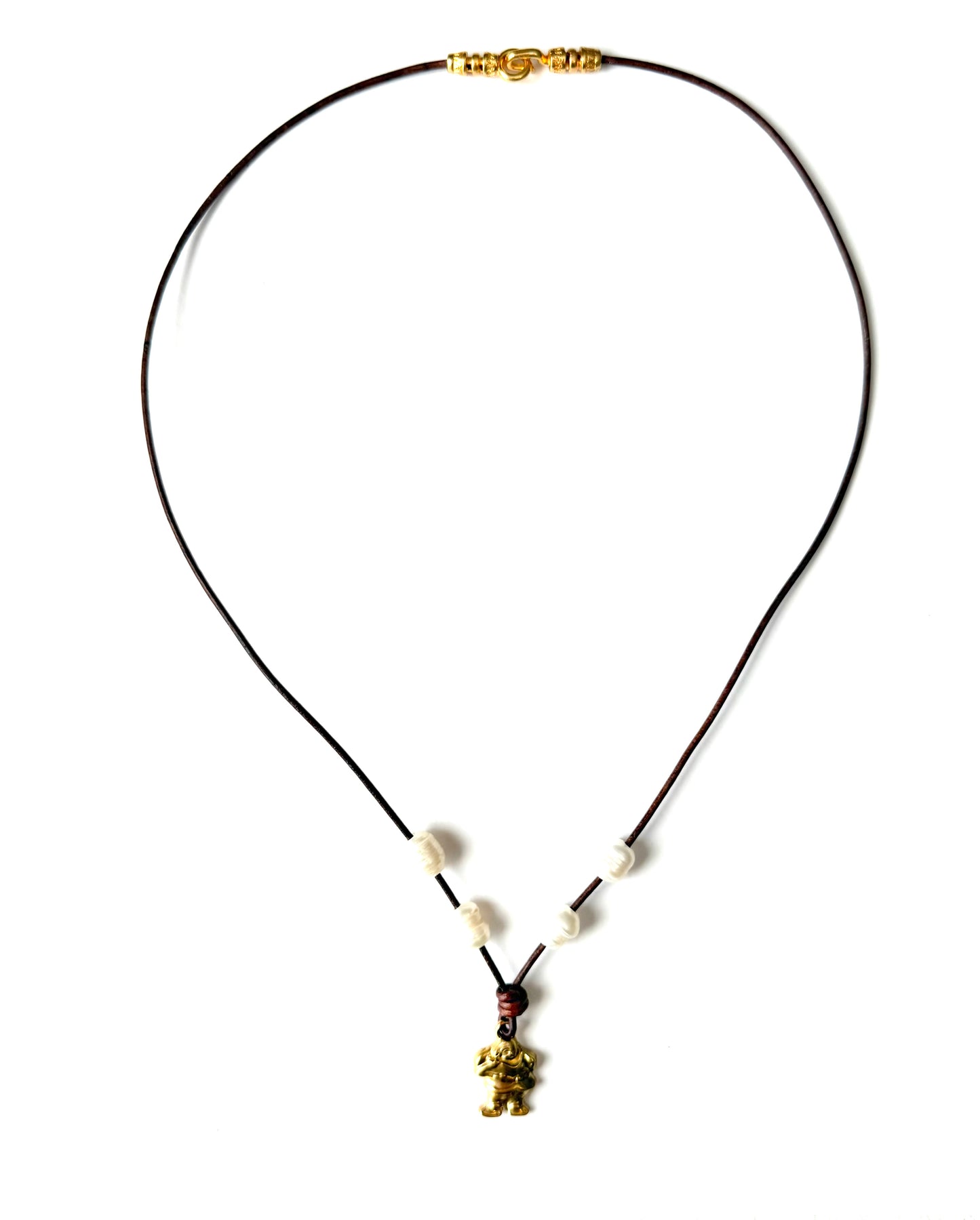 Leather Santa Necklace