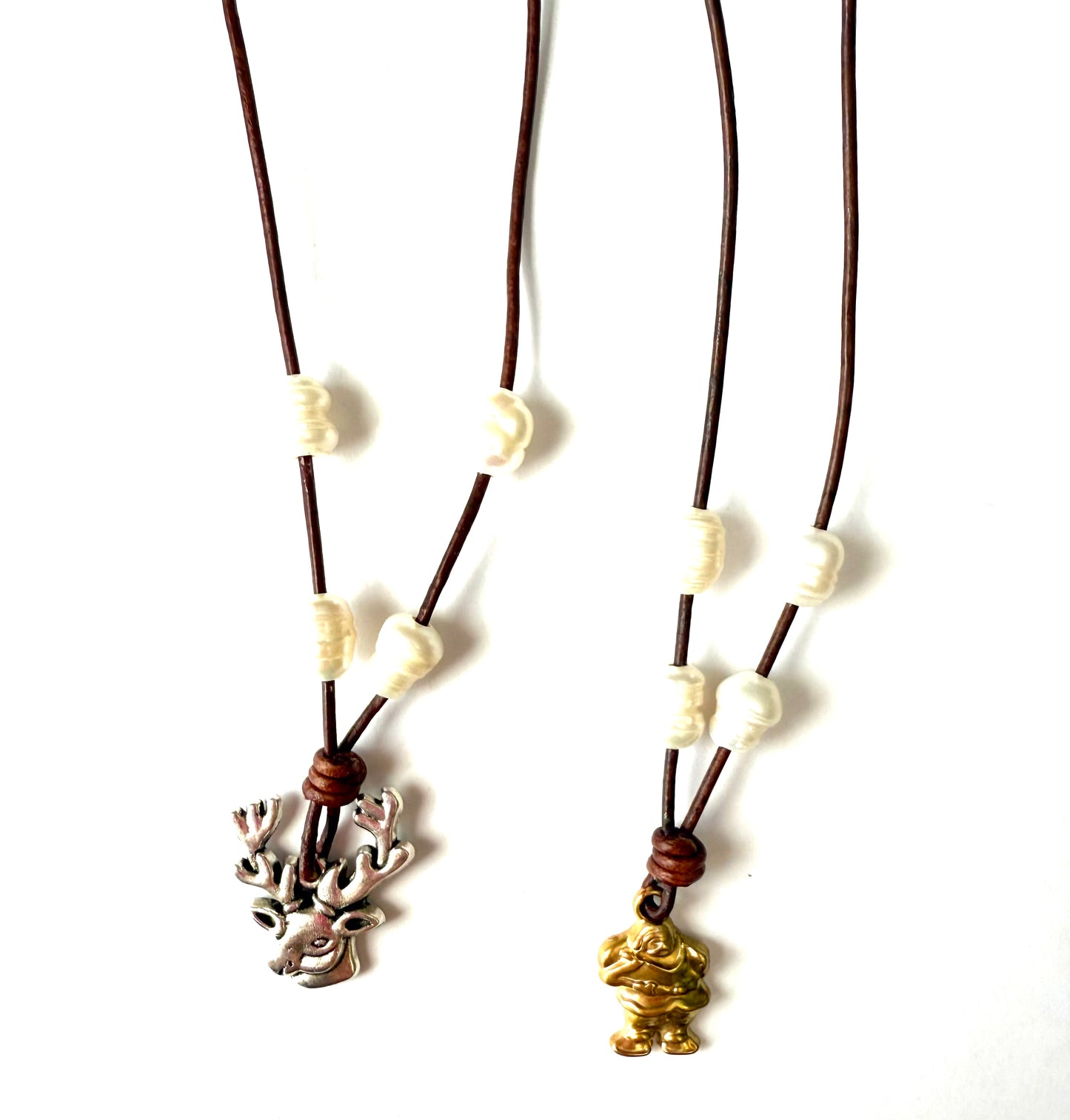 Leather Santa Necklace