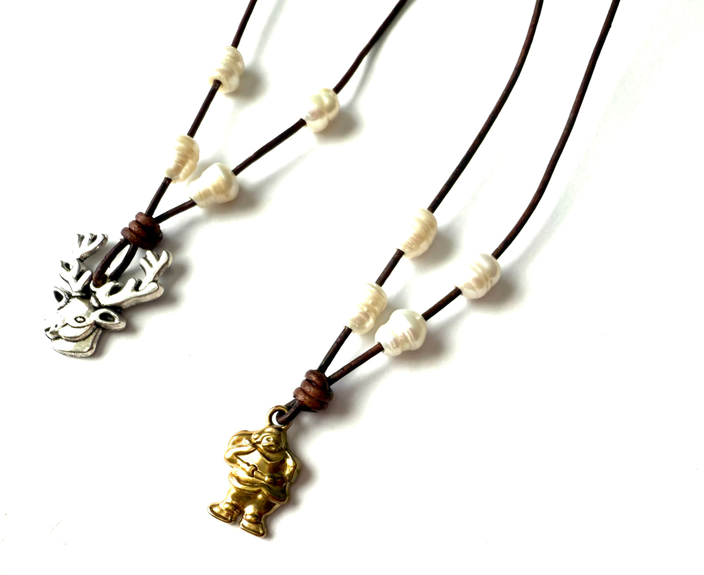 Leather Santa Necklace