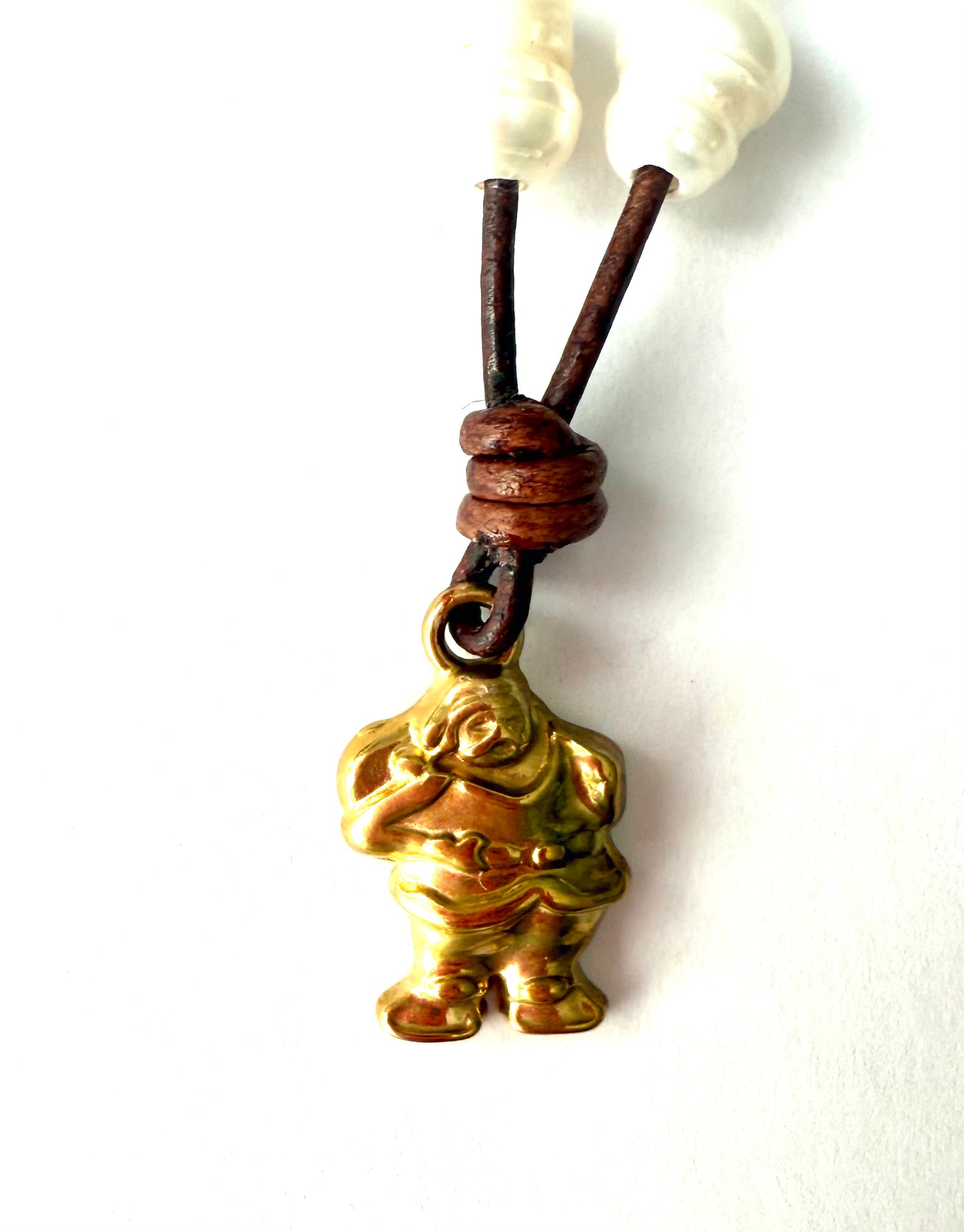 Leather Santa Necklace