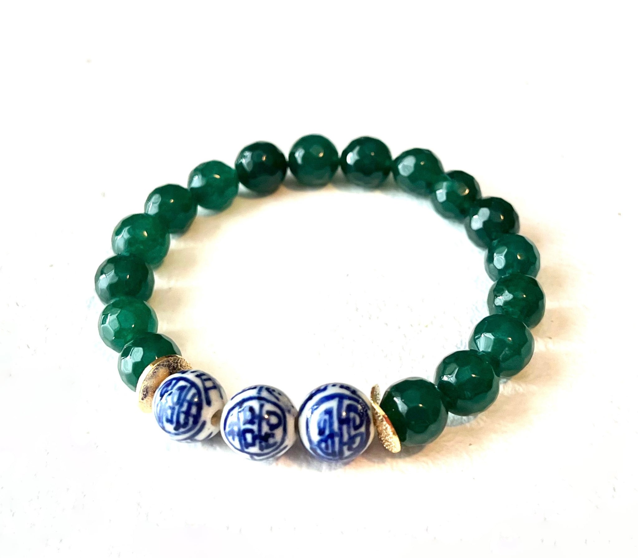 Natural Green Jade Bracelet Healing CrystaL Bracelet100% Genuine Jade Beads  at Rs 90 in Vadodara