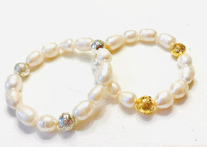 Golden Knot Freshwater Pearl Bracelet